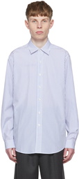 Maison Margiela Blue Cotton Shirt