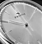 Zenith - Elite 6150 42mm Stainless Steel and Alligator Watch - Silver