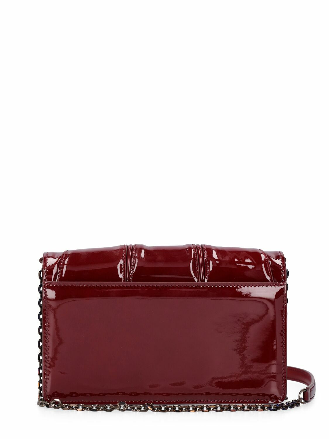 FERRARI - Varnished Leather Chain Wallet
