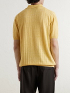 Boglioli - Ribbed Linen and Cotton-Blend Polo Shirt - Yellow