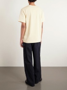 A.P.C. - Standard Grand VPC Logo-Flocked Organic Cotton-Jersey T-Shirt - Yellow