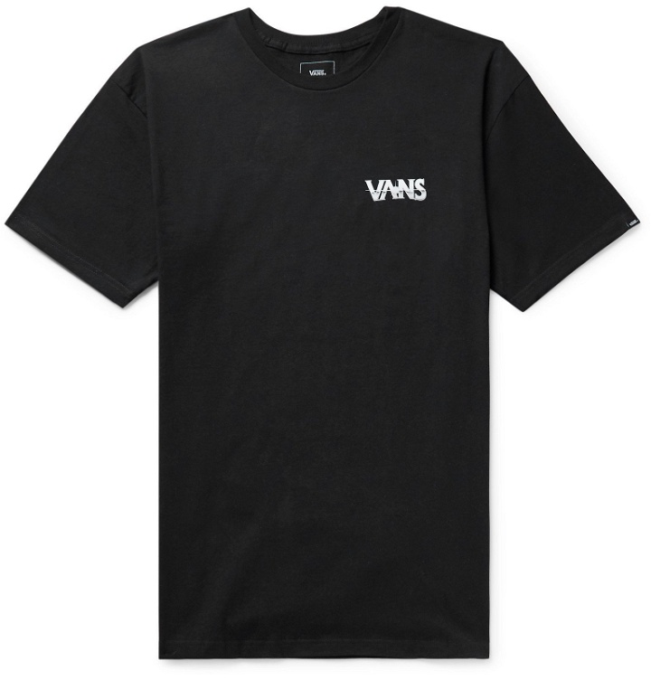 Photo: Vans - Dark Times Logo-Print Cotton-Jersey T-Shirt - Black