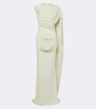 De La Vali Draped jersey gown
