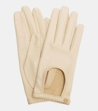 Valentino Garavani VLogo cutout leather gloves