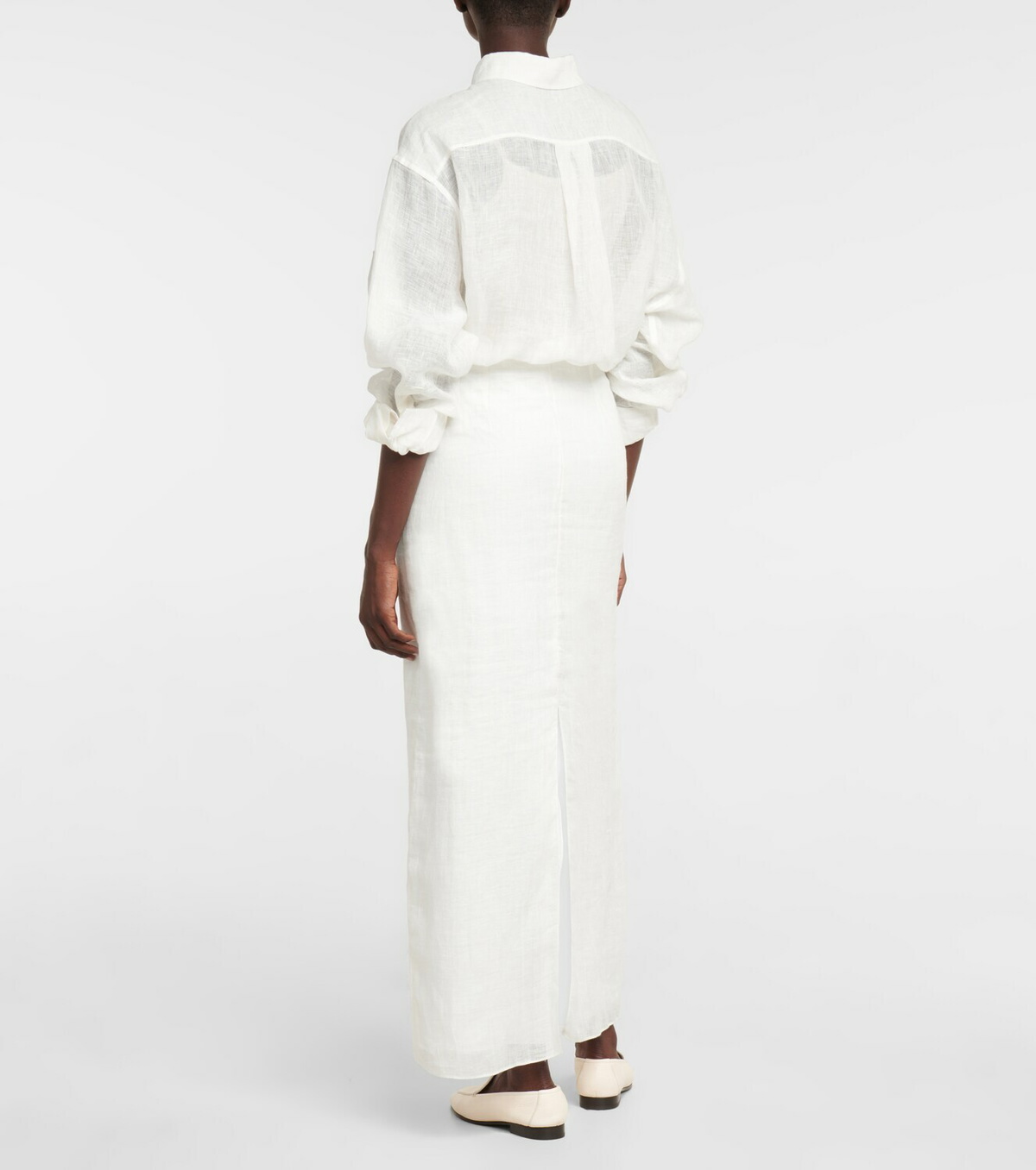 The Row - Berth high-rise linen maxi skirt