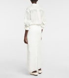 The Row - Berth high-rise linen maxi skirt