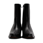 Dsquared2 Black Leather Zip-Up Boots