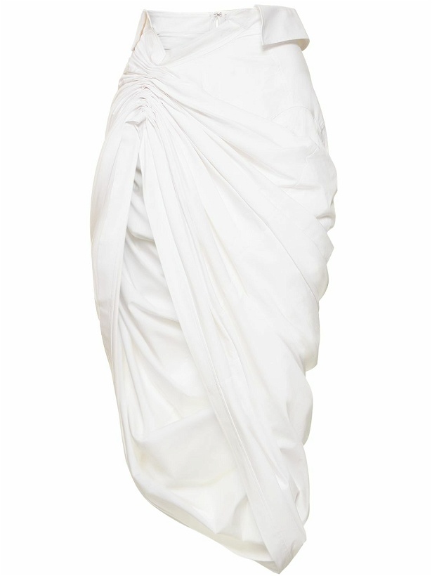 Photo: ALEXANDER WANG - Draped Stretch Cotton Midi Skirt