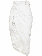 ALEXANDER WANG - Draped Stretch Cotton Midi Skirt