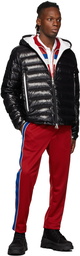 Moncler Red Insulated 3 Stripe Mixed Jacket