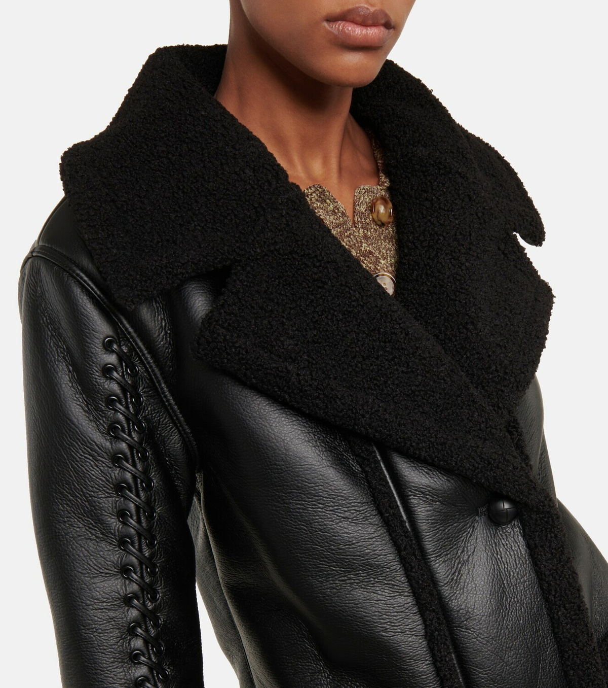 SIMKHAI HUNINGTON LEATHER BLAZER