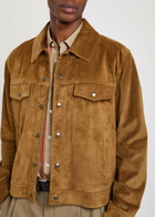 Saint Laurent Suede Jacket Brown