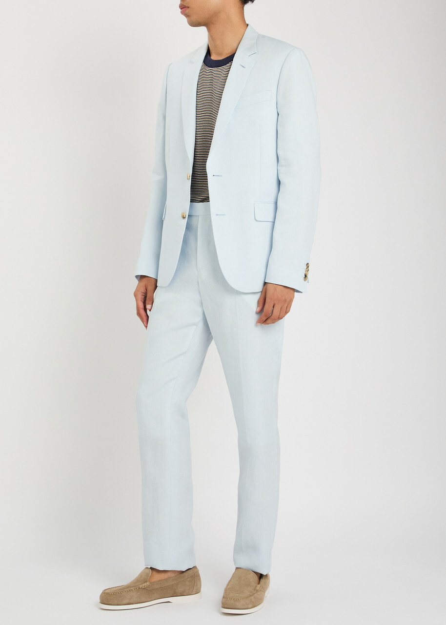Paul Smith Linen Suit Blue