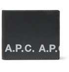 A.P.C. - Logo-Print Leather Billfold Wallet - Black