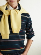 Paul Smith - Striped Merino Wool Polo Sweater - Green