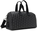 Lacoste Black 'The Blend Monogram Print Weekend' Duffle Bag