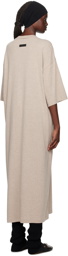 Fear of God ESSENTIALS Beige 3/4 Sleeve Midi Dress