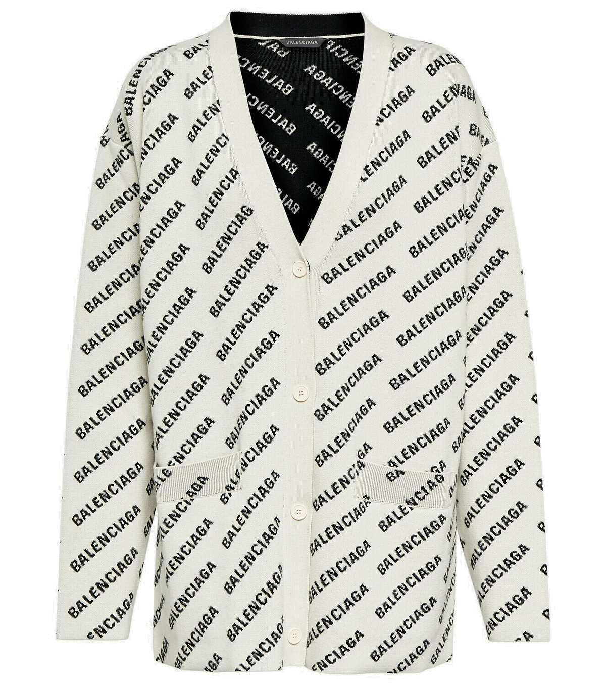 Balenciaga Logo cotton-blend cardigan Balenciaga