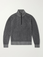 BOGNER - Dwayne Ribbed Wool and Cashmere-Blend Half-Zip Ski Mid-Layer - Gray