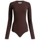 MM6 Maison Margiela Women's Long Sleeve Bodysuit in Brown