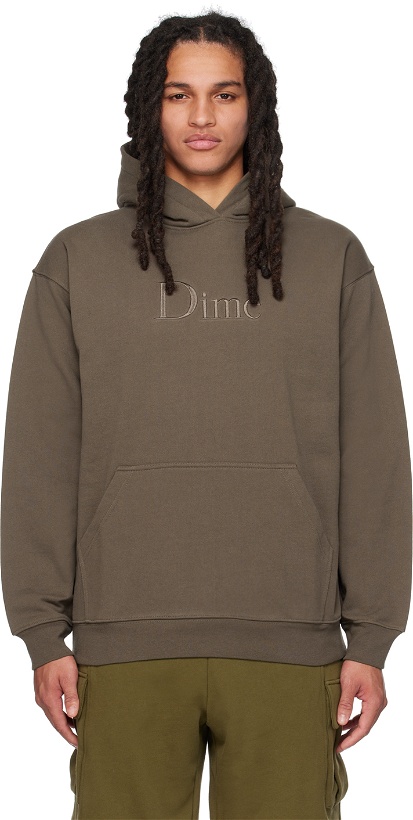 Photo: Dime Brown Embroidered Hoodie