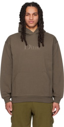 Dime Brown Embroidered Hoodie