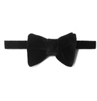 TOM FORD - Pre-Tied Cotton-Velvet Bow Tie - Men - Black