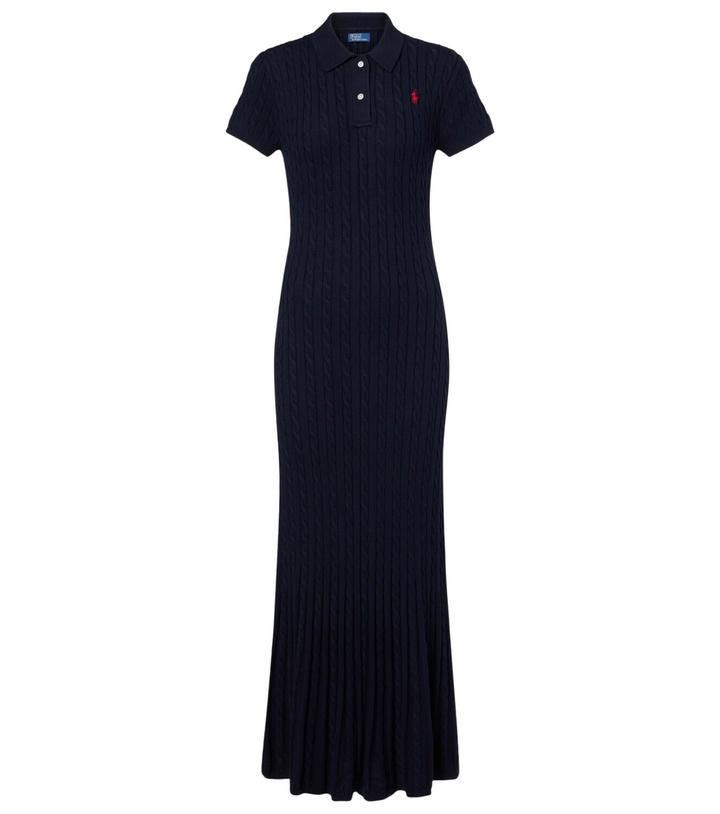 Photo: Polo Ralph Lauren Ribbed-knit cotton-blend polo dress