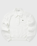 Lacoste Relaxed Fit Terry Knit Polo Sweatshirt White - Womens - Sweatshirts
