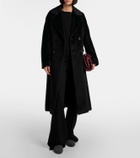 Max Mara Logo embroidered velvet corduroy loafers