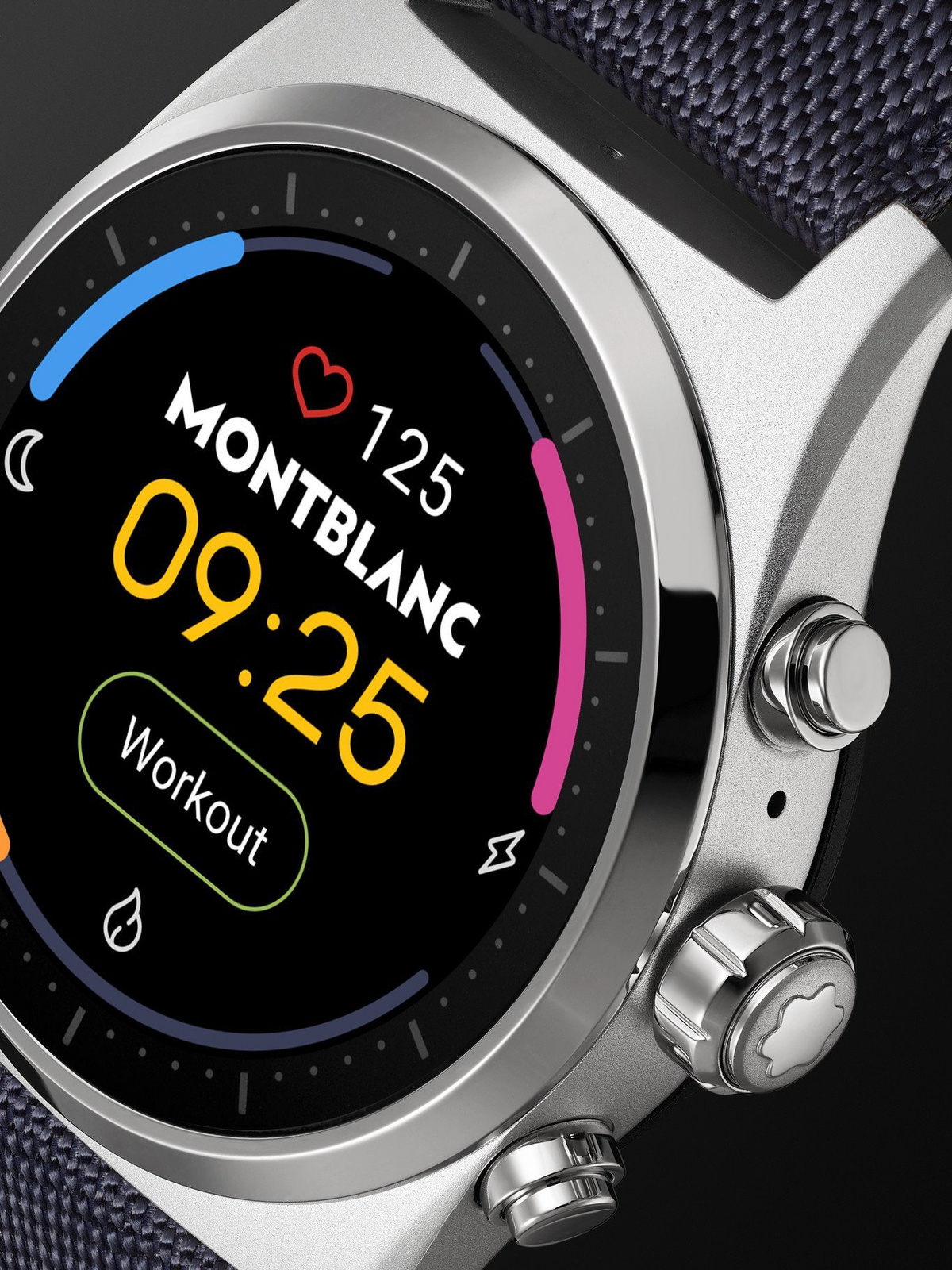 MONTBLANC - Summit Lite 43mm Aluminium and Nylon Smart Watch, Ref. No. 128411