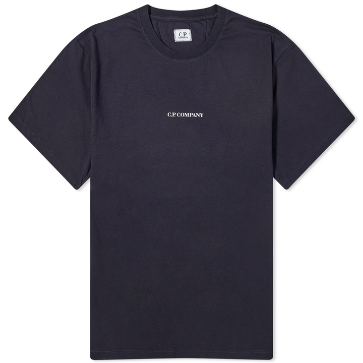 Photo: C.P. Company Men's Small Logo T-Shirt in Total Eclipse