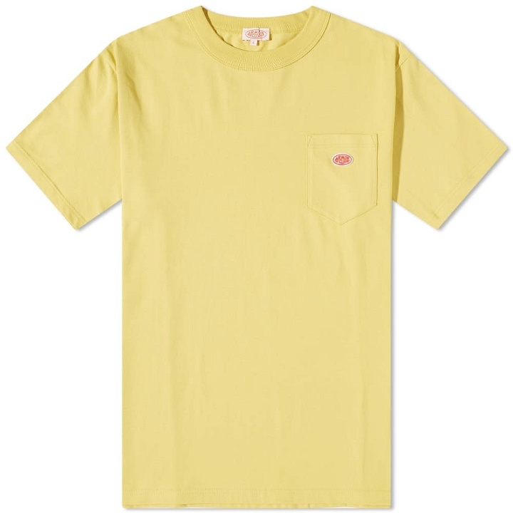 Photo: Armor-Lux Men's Logo Pocket T-Shirt in Yellow
