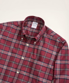 Brooks Brothers Men's Regent Regular-Fit Non-Iron Stretch Twill Tartan Shirt | Red