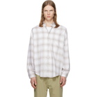 BOSS White & Beige Cotton Poplin Shirt