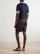 Onia - Straight-Leg Linen-Blend Shorts - Brown