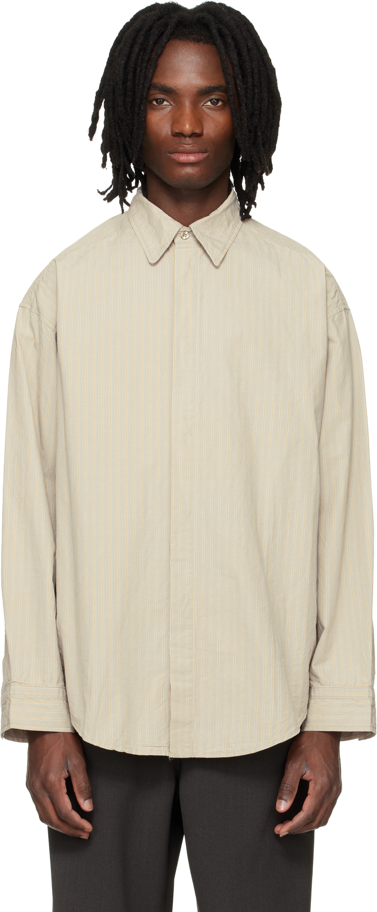 AGOLDE Beige Roy Shirt