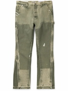 Gallery Dept. - La Flare 30&quot; Slim-Fit Distressed Denim Jeans - Green