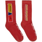 Reebok by Pyer Moss Red Collection 3 Logo Crew Socks