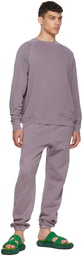 Les Tien Purple Cotton Lounge Pants