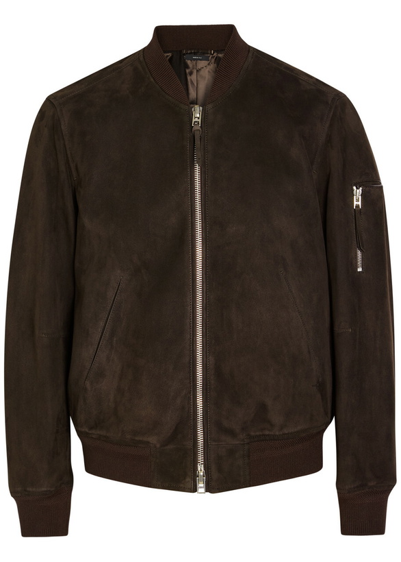 Photo: Tom Ford Suede Bomber Jacket Chocolate