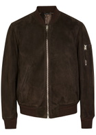 Tom Ford Suede Bomber Jacket Chocolate