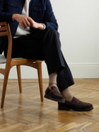 Majordome - M08 Nubuck Penny Loafers - Brown