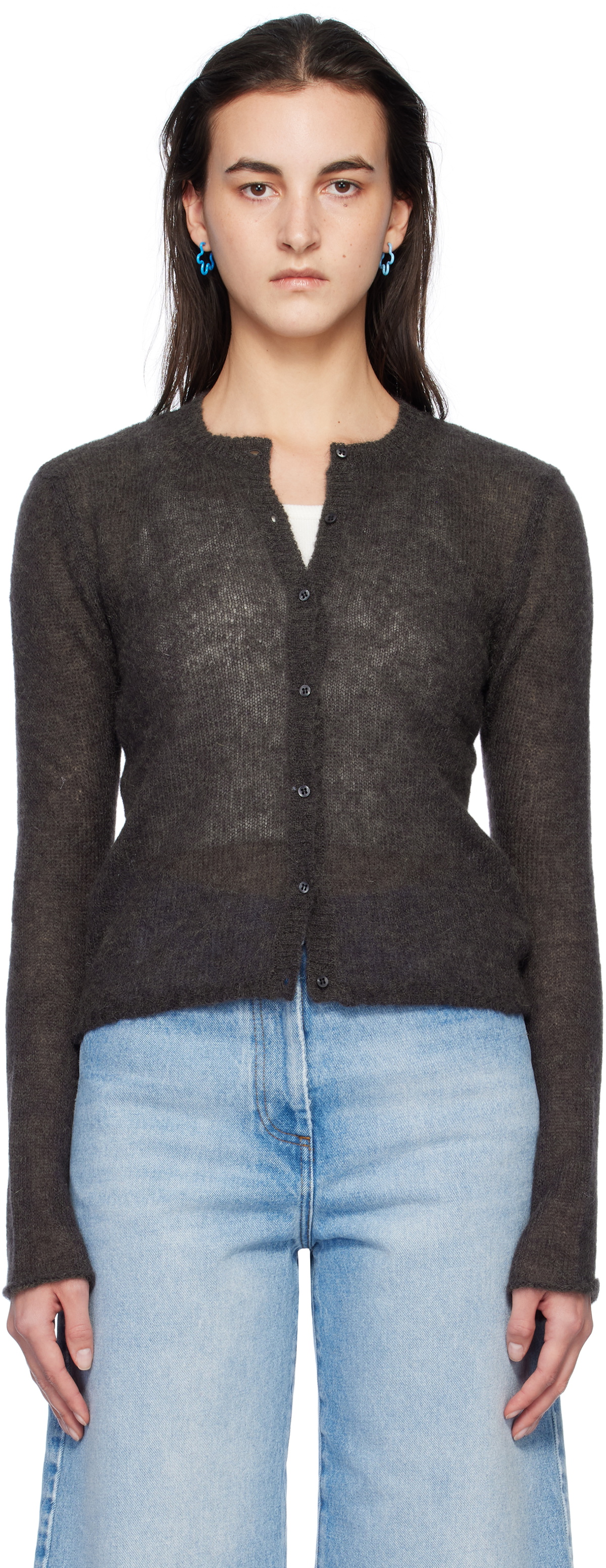 Paloma Wool Gray Button Fine Champions Cardigan Paloma Wool