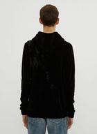 Saint Laurent Hooded Burnt Out Velvet Sweater