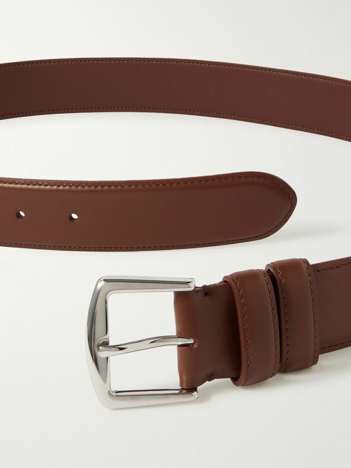 Loro Piana - Travis 3cm Leather Belt - Brown Loro Piana