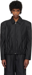 Han Kjobenhavn Black Rubber Pilot Jacket