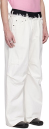 ALAINPAUL White Knee Jeans