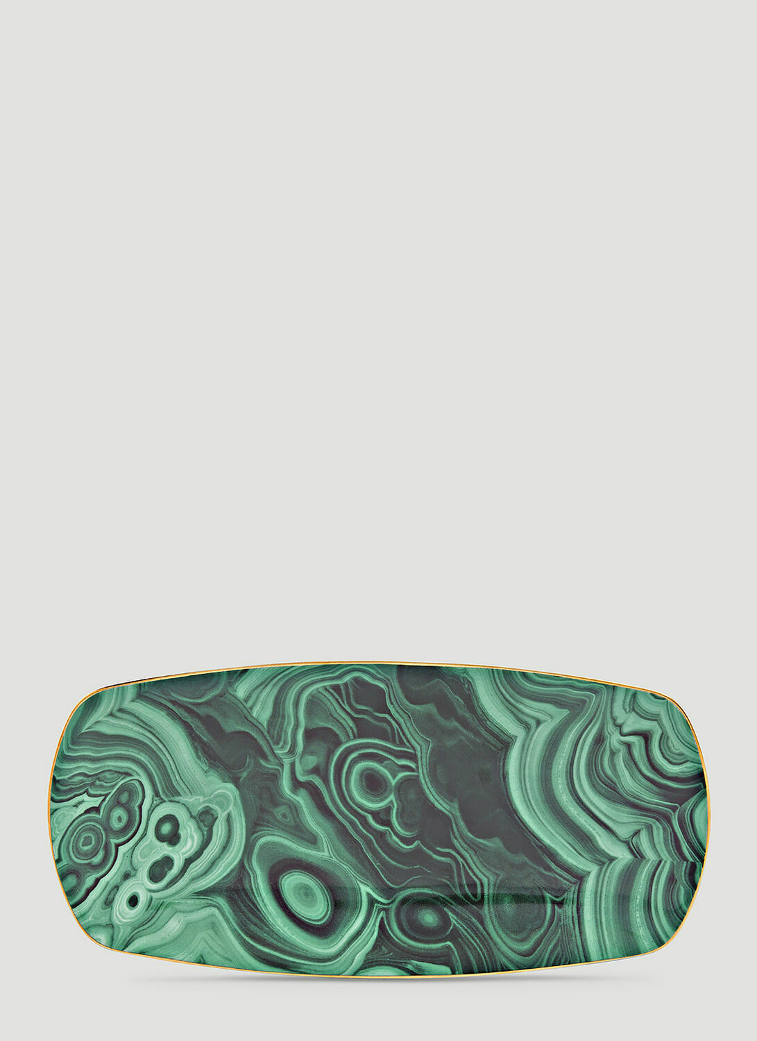 L'Objet Malachite Small Rectangular Tray