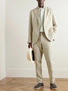 Frescobol Carioca - Paulo Unstructured Linen Suit Jacket - Gray